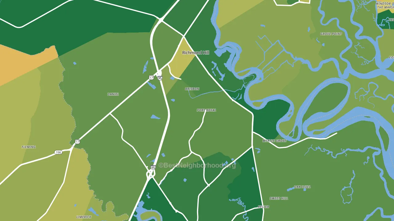 Richmond Hill, GA block-group voter-turnout map