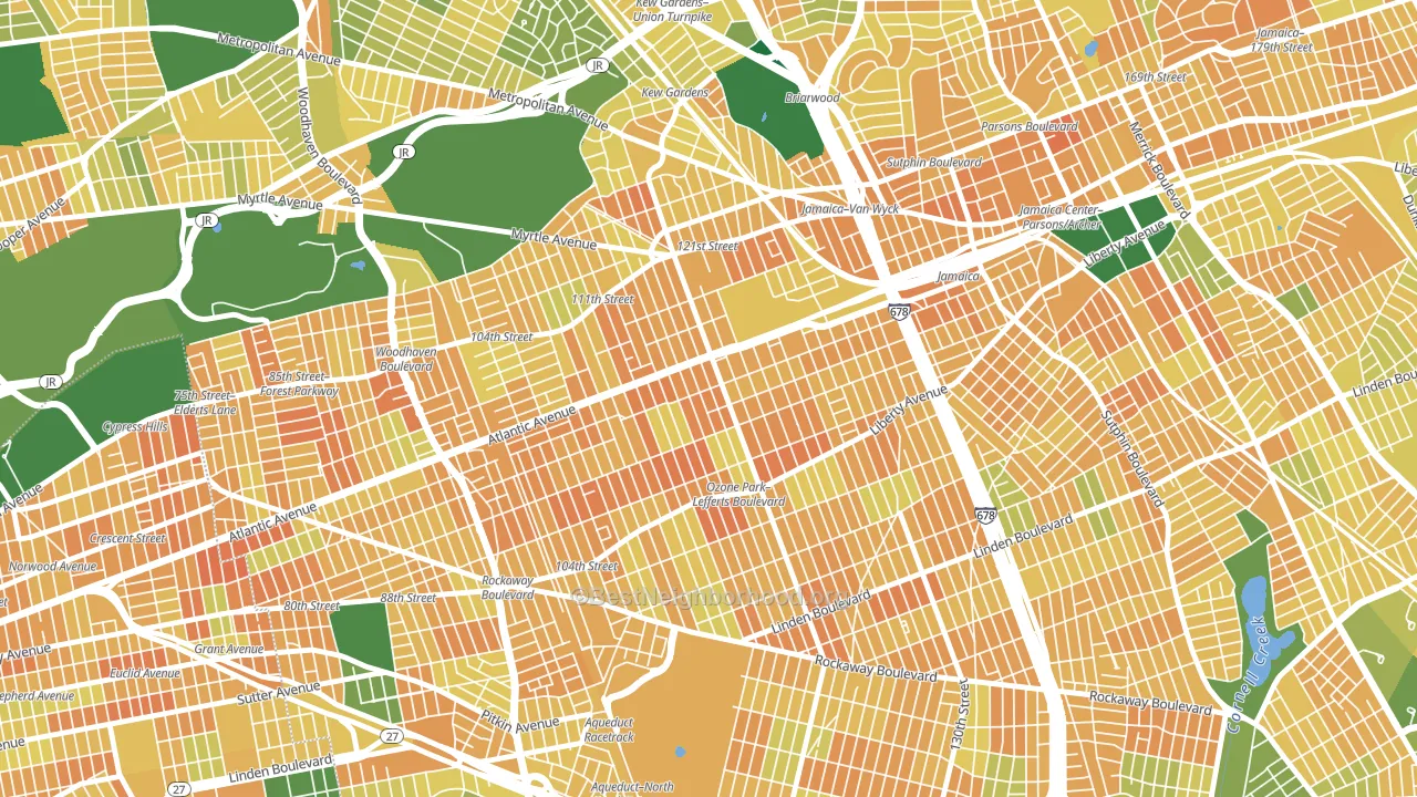 Richmond Hill, Queens, NY block-group voter-turnout map