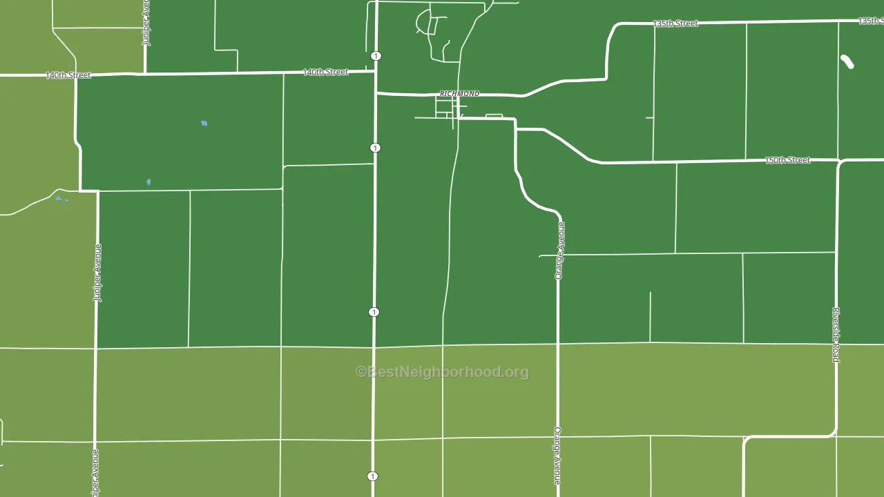 Richmond, IA block-group voter-turnout map