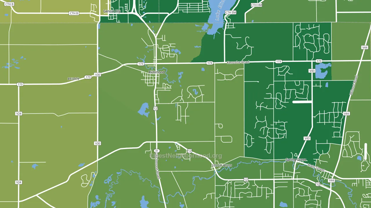Richmond, IL block-group voter-turnout map