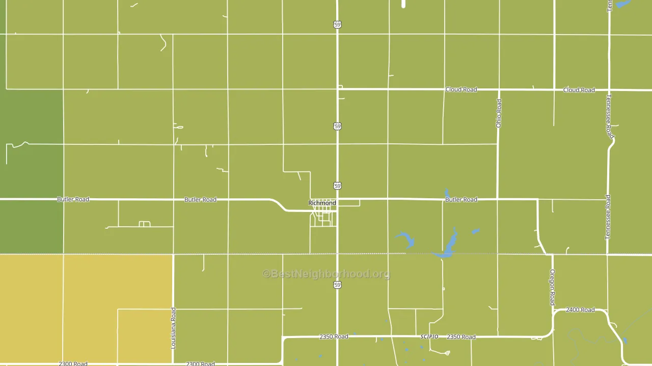 Richmond, KS block-group voter-turnout map