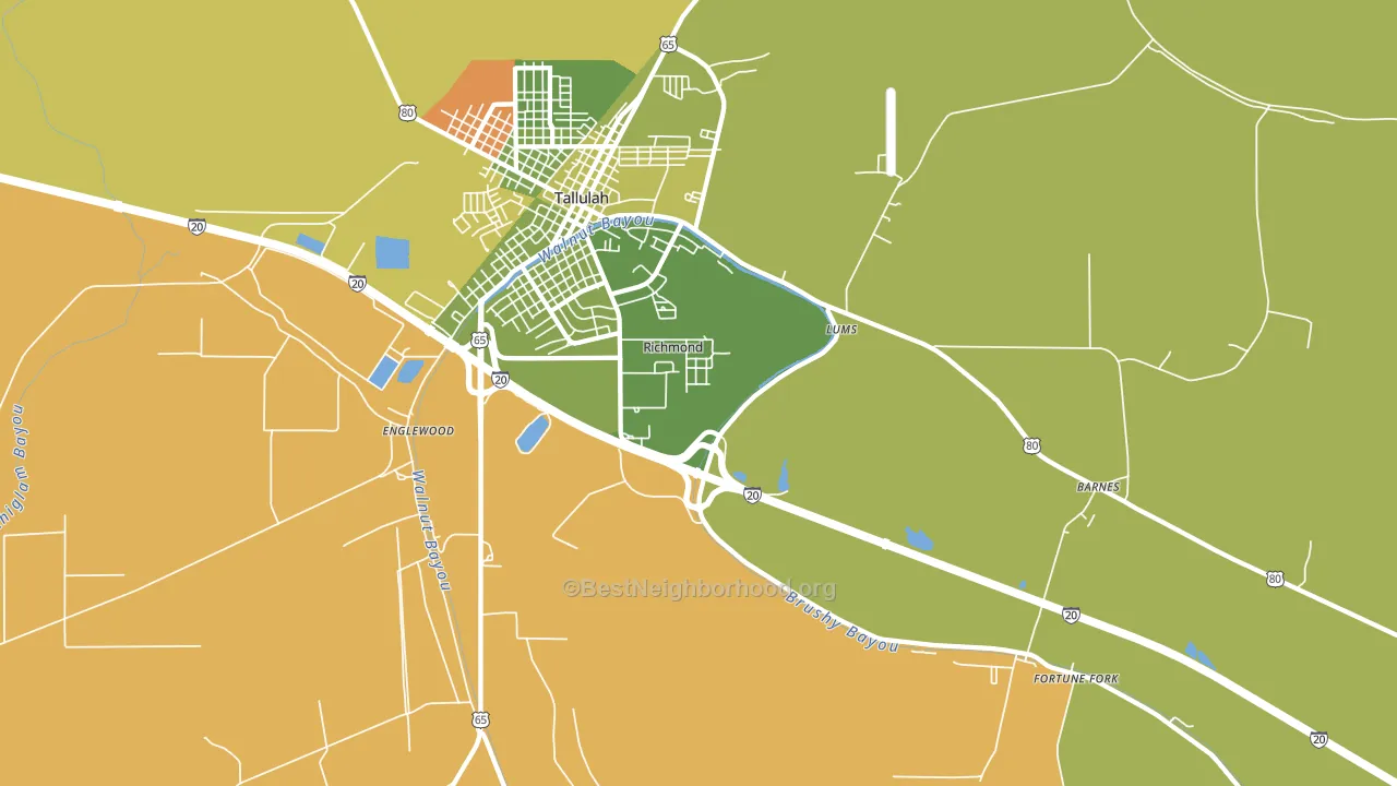 Richmond, LA block-group voter-turnout map