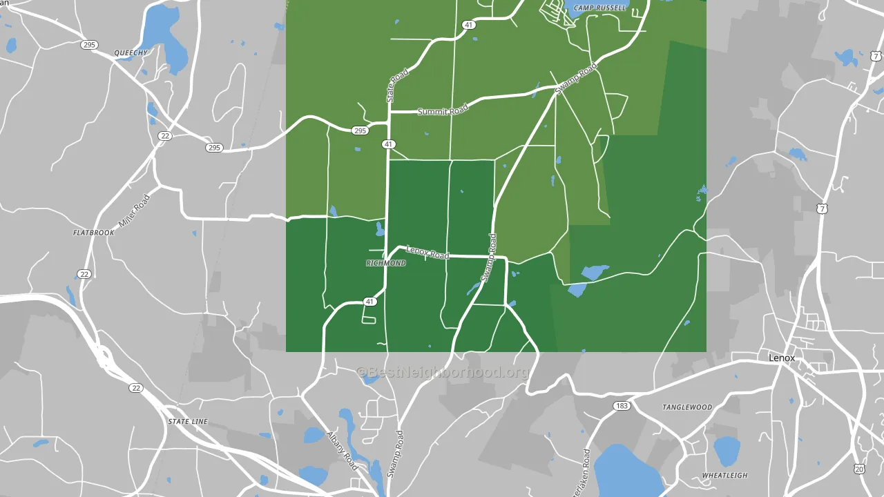 Richmond, MA block-group voter-turnout map
