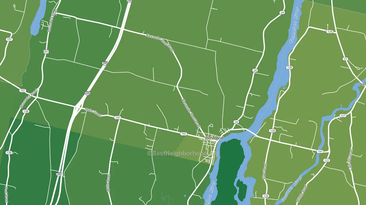 Richmond, ME block-group voter-turnout map