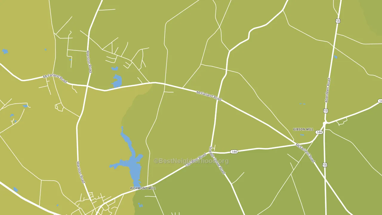 Richmond Mills, NC block-group voter-turnout map