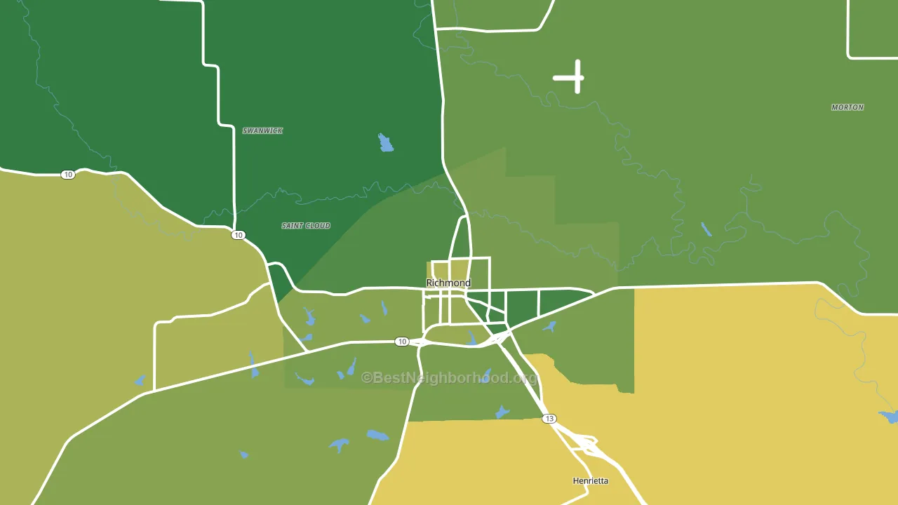 Richmond, MO block-group voter-turnout map