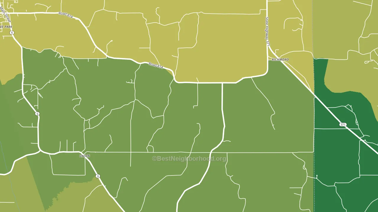 Richmond, MS block-group voter-turnout map