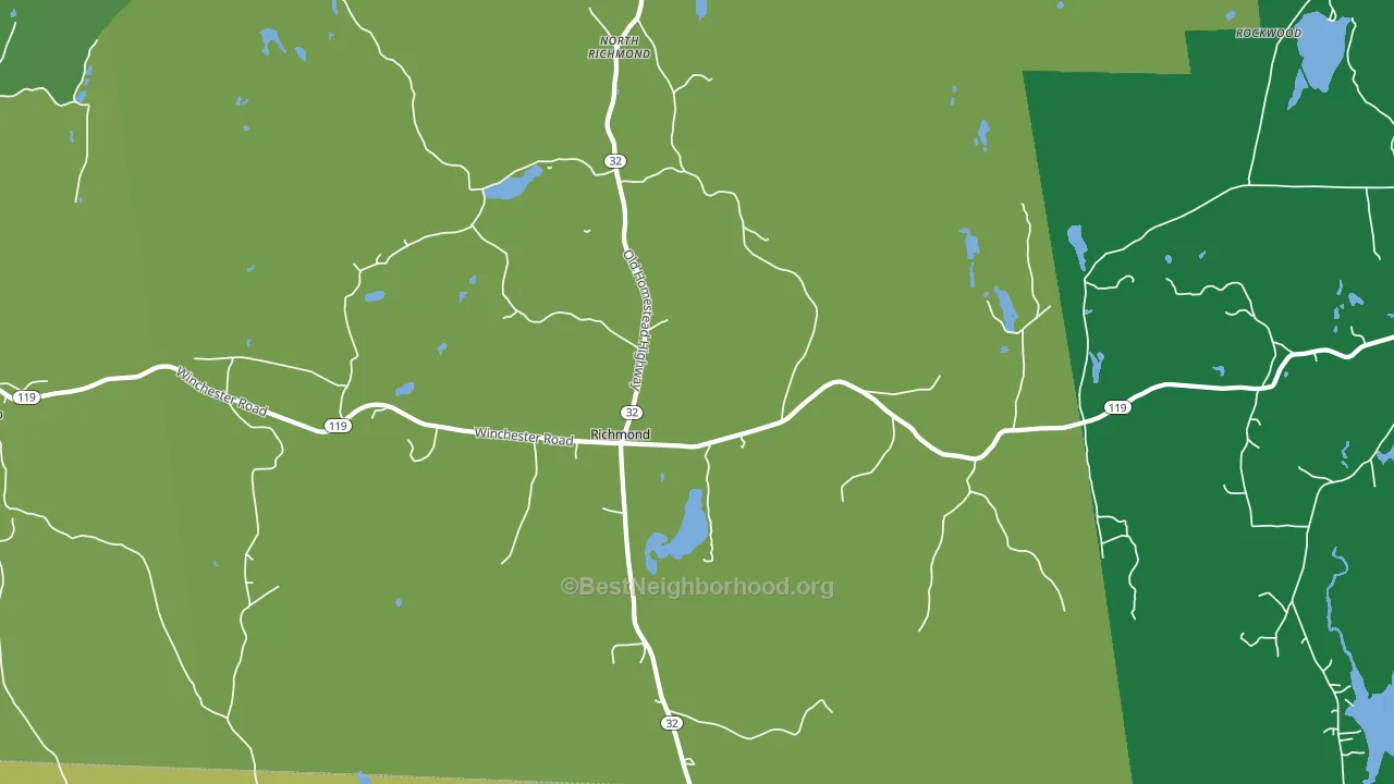 Richmond, NH block-group voter-turnout map