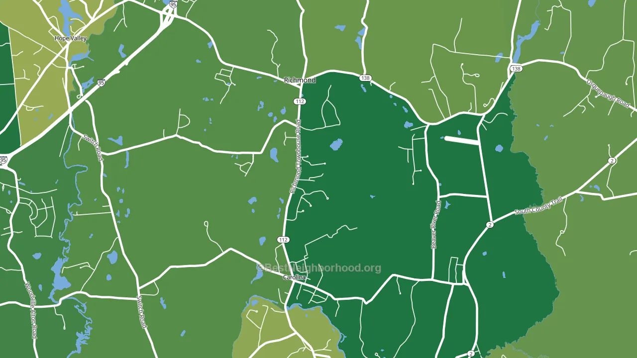 Richmond, RI block-group voter-turnout map