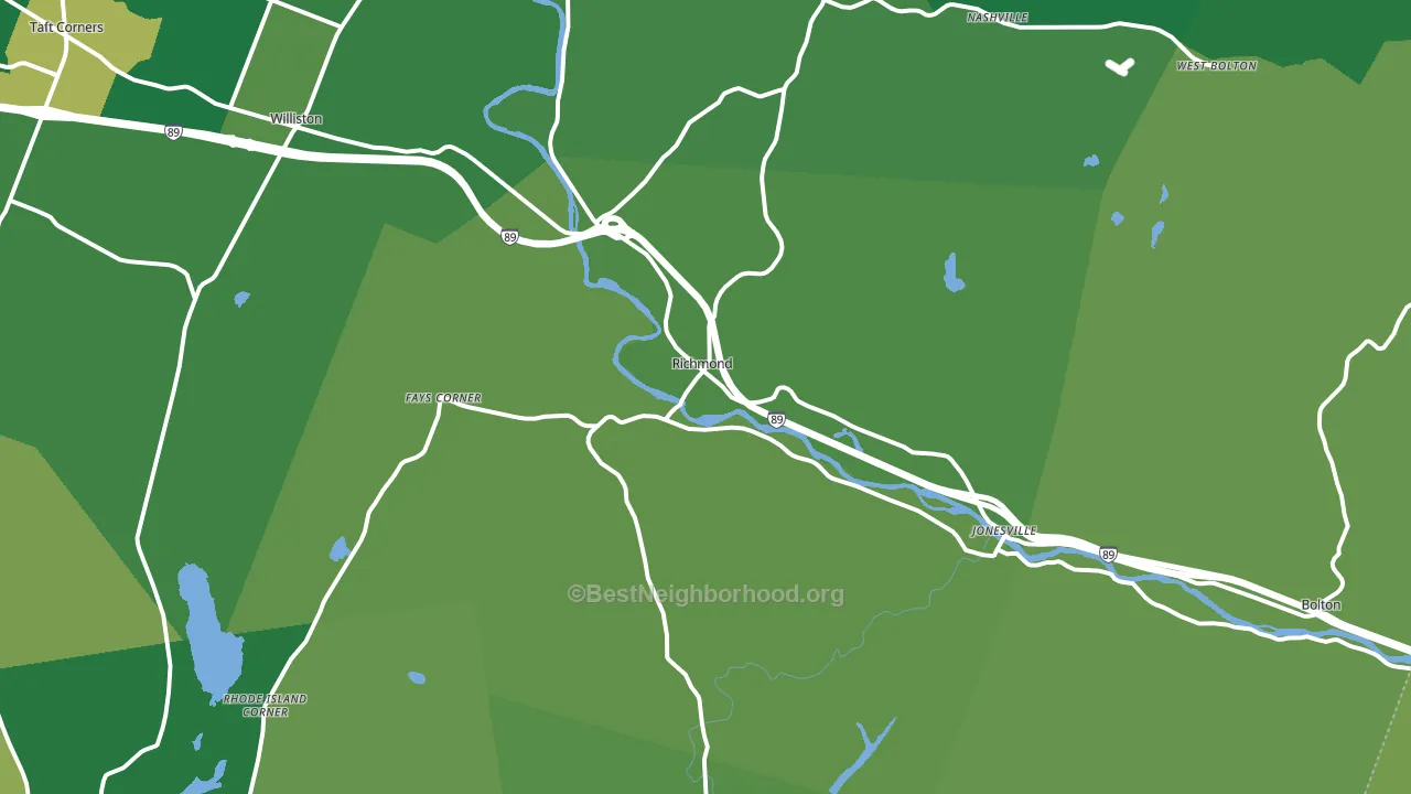 Richmond, VT block-group voter-turnout map