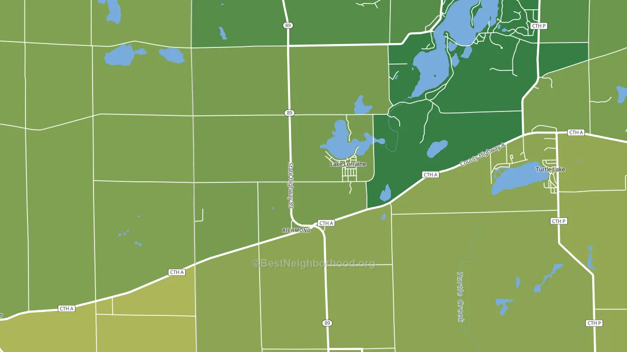 Richmond, WI block-group voter-turnout map