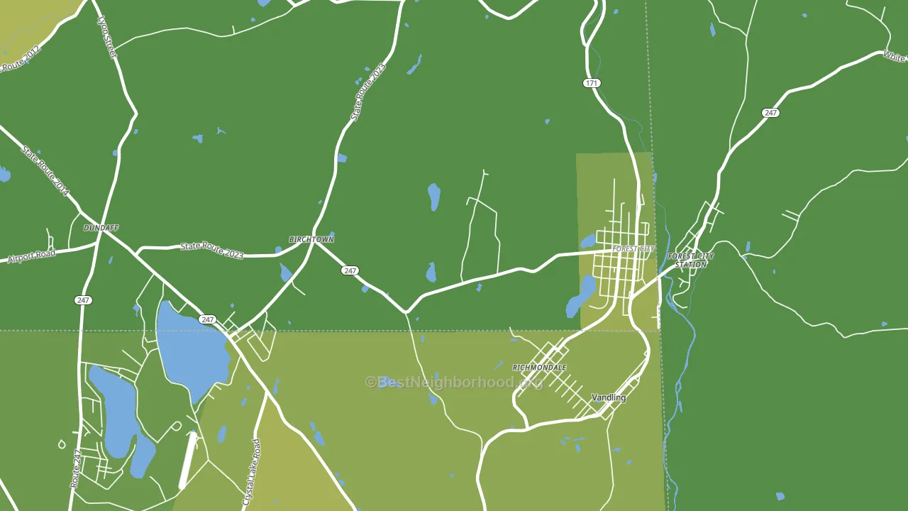 Richmondale, PA block-group voter-turnout map