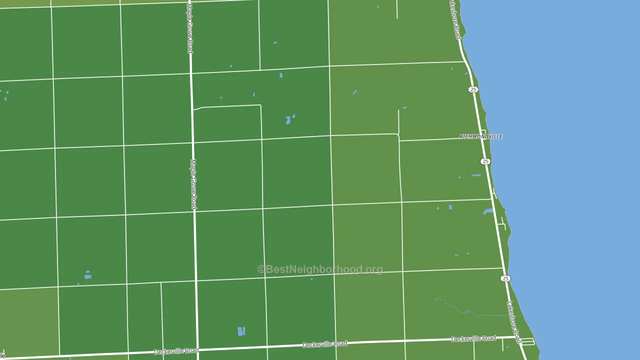 Richmondville, MI block-group voter-turnout map