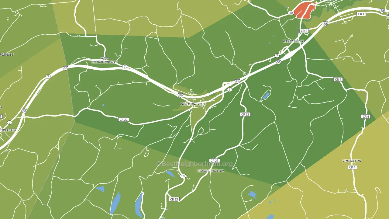 Richmondville, NY block-group voter-turnout map