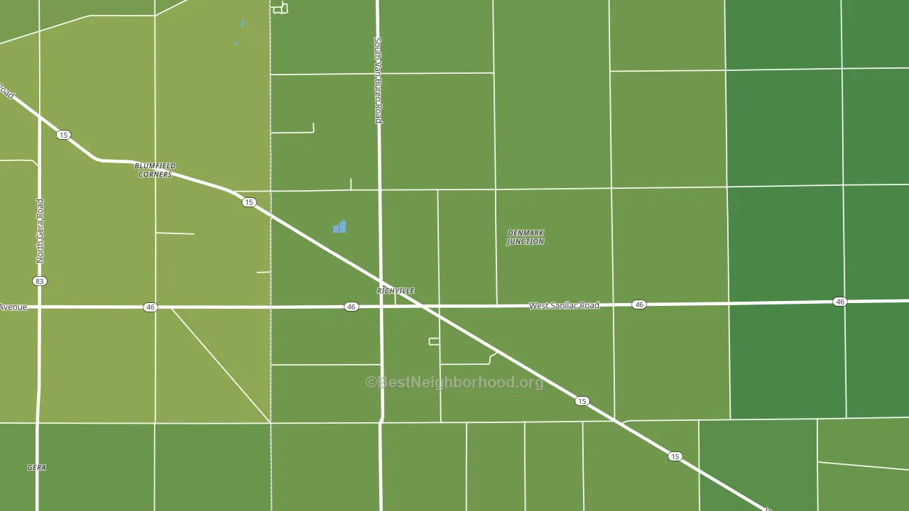 Richville, MI block-group voter-turnout map