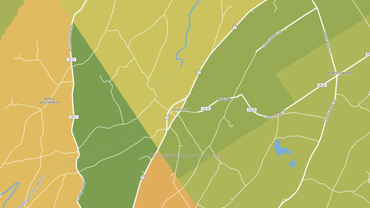 Richville, NY block-group voter-turnout map