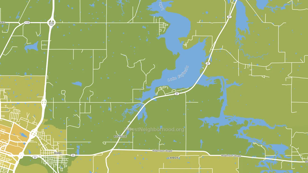 Richville, OK block-group voter-turnout map