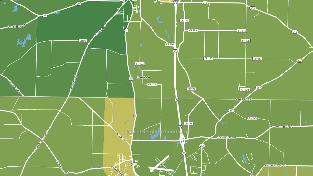 Richwood, GA block-group voter-turnout map