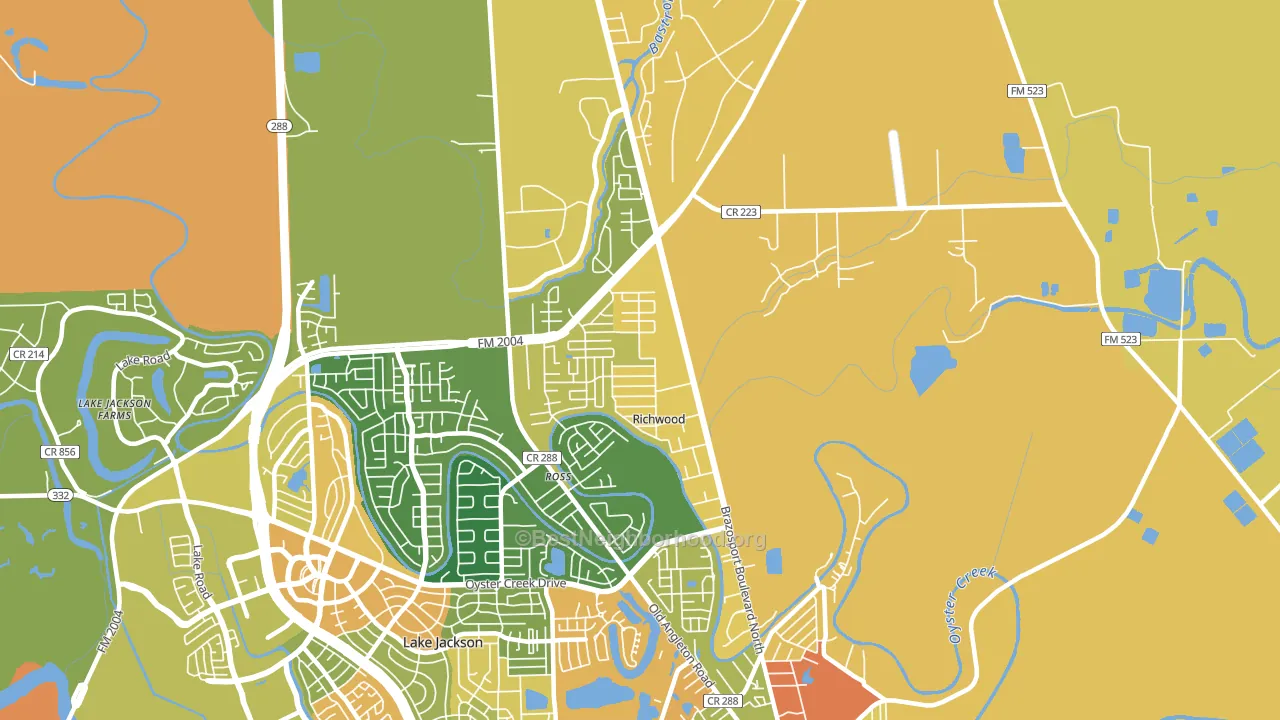 Richwood, TX block-group voter-turnout map