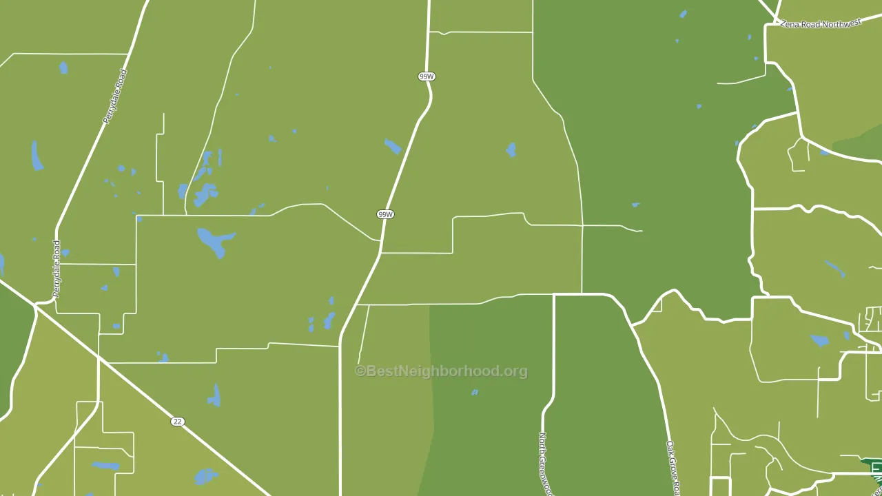Rickreall, OR block-group voter-turnout map