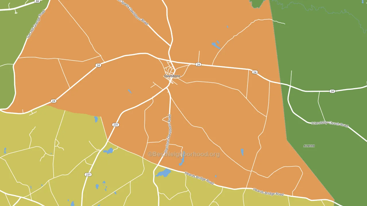Riddleville, GA block-group voter-turnout map