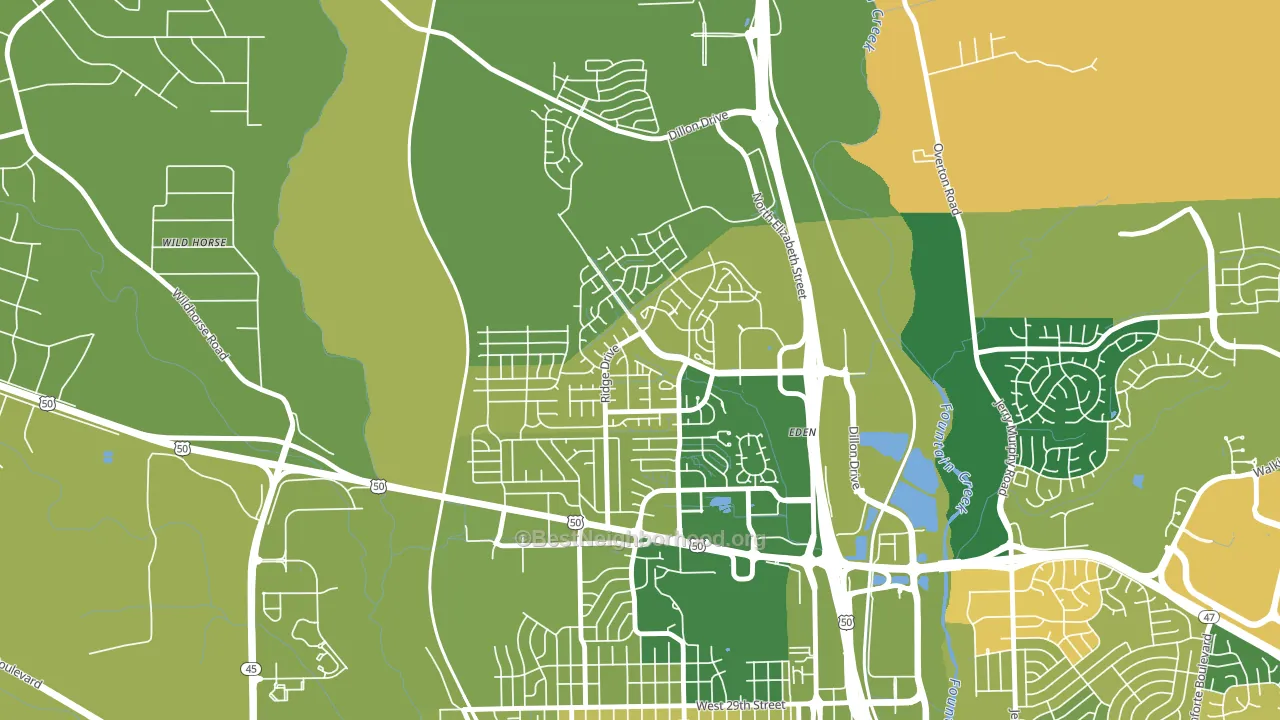 Ridge, Pueblo, CO block-group voter-turnout map
