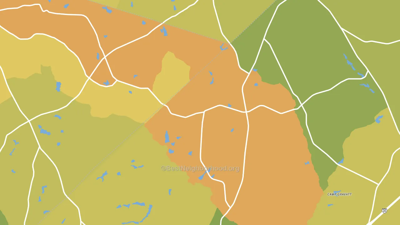 Ridge Spring, SC block-group voter-turnout map