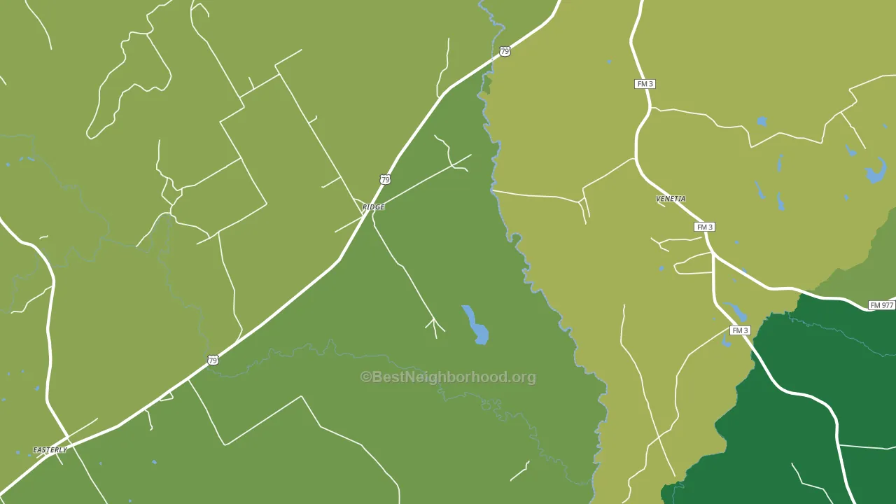 Ridge, TX block-group voter-turnout map