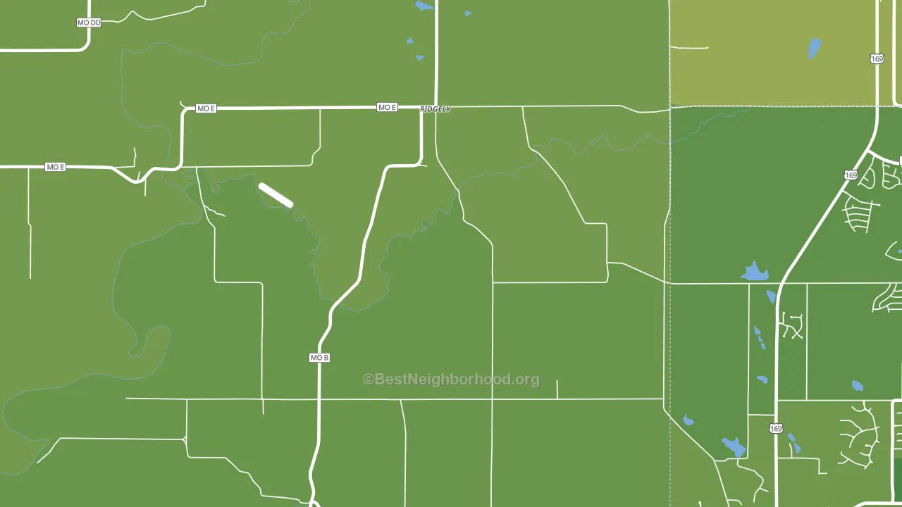Ridgely, MO block-group voter-turnout map