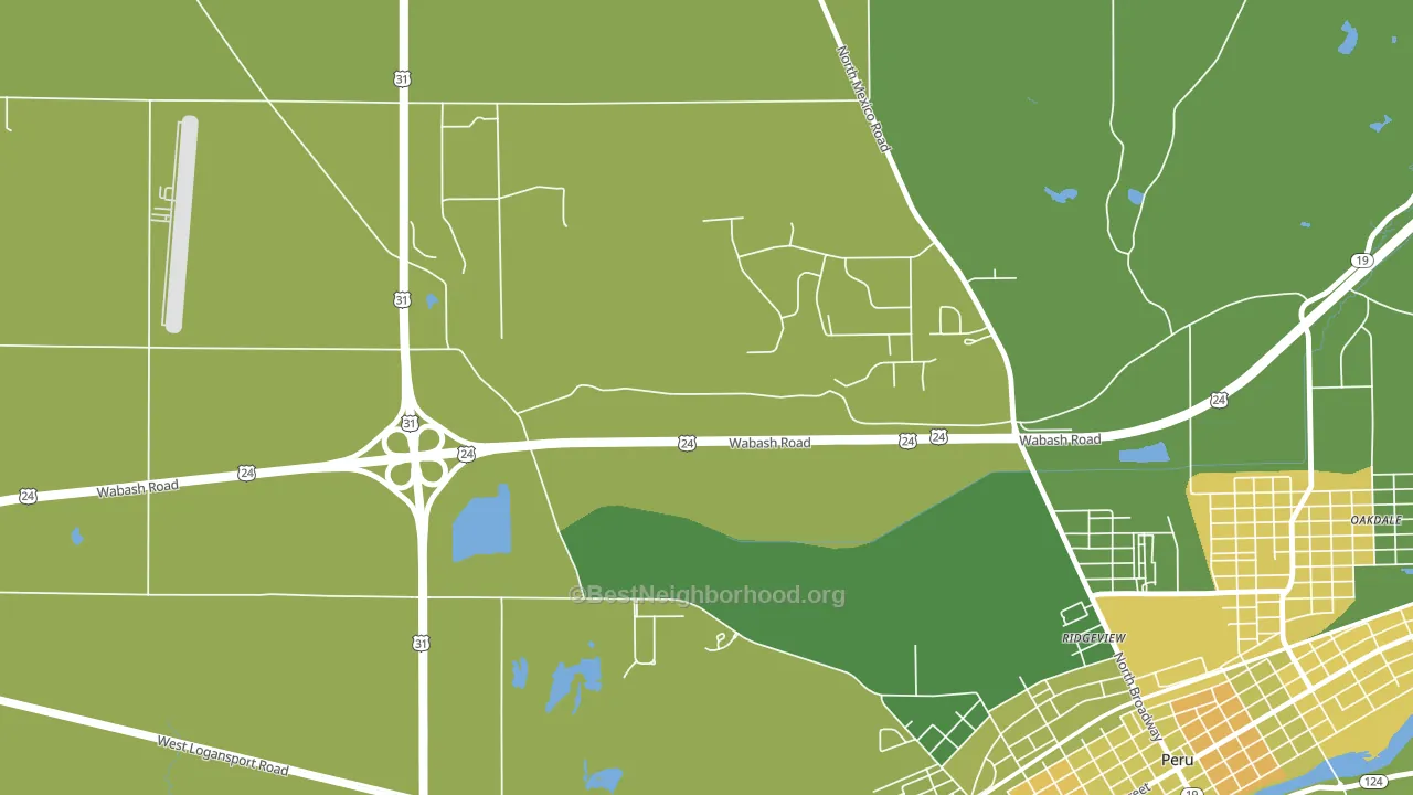 Ridgeview, IN block-group voter-turnout map