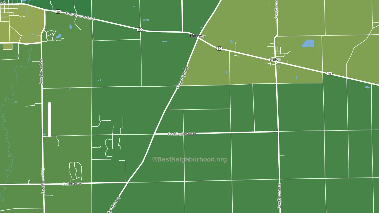 Ridgeway, MI block-group voter-turnout map