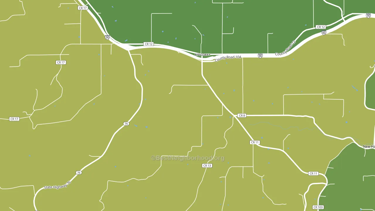 Ridgeway, MN block-group voter-turnout map