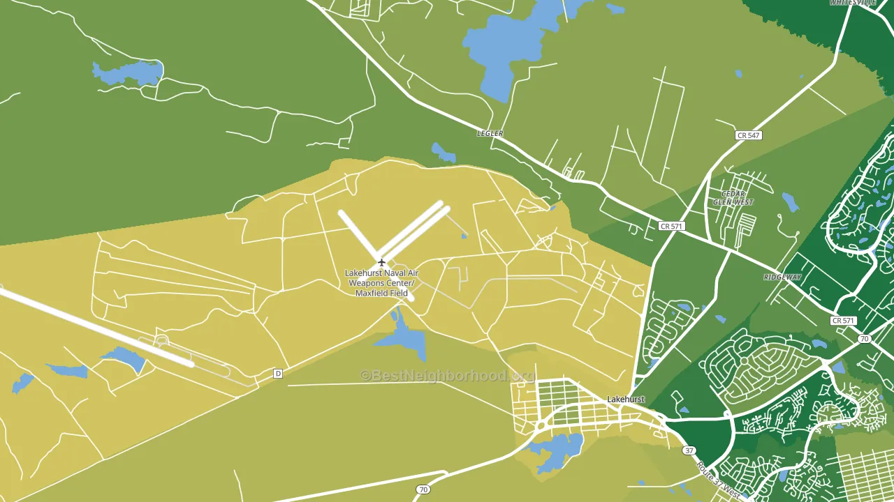 Ridgeway, NJ block-group voter-turnout map