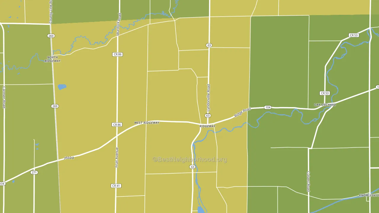 Ridgeway, NY block-group voter-turnout map