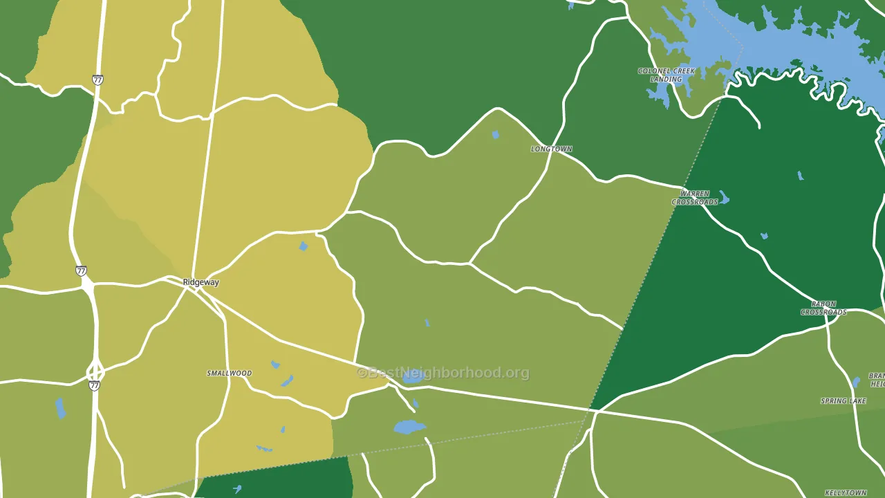Ridgeway, SC block-group voter-turnout map