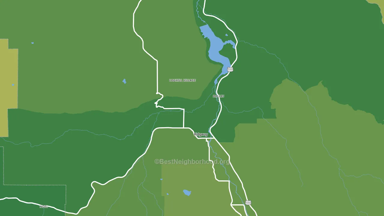 Ridgway, CO block-group voter-turnout map