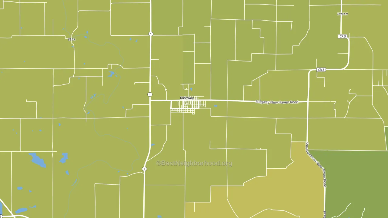 Ridgway, IL block-group voter-turnout map
