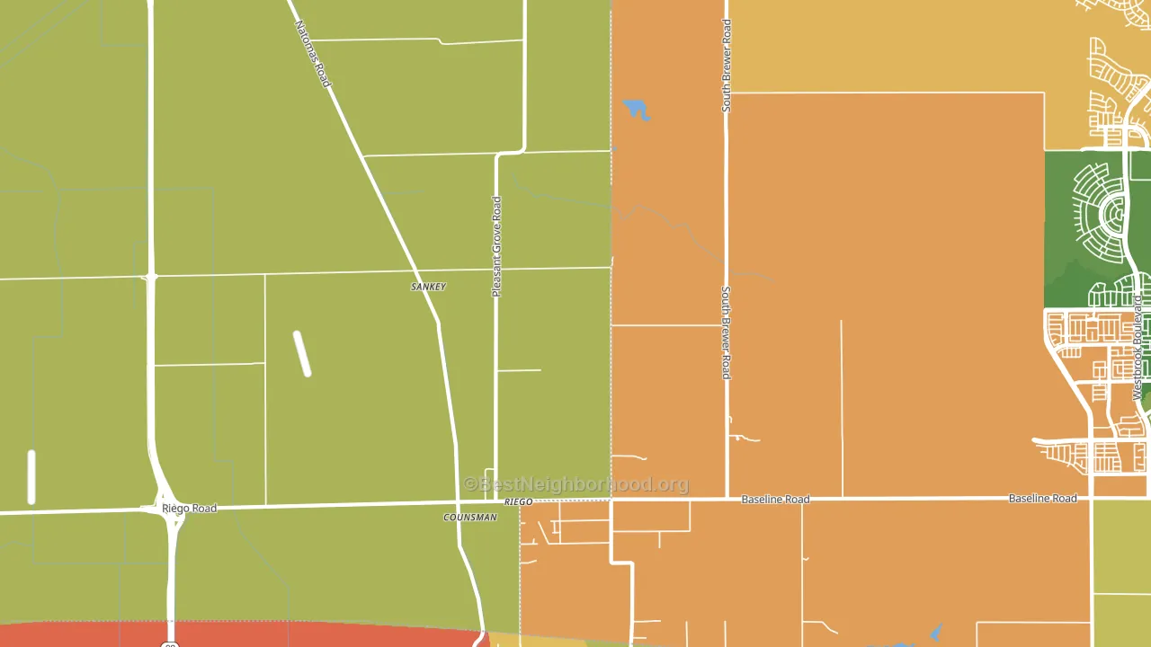 Riego, CA block-group voter-turnout map