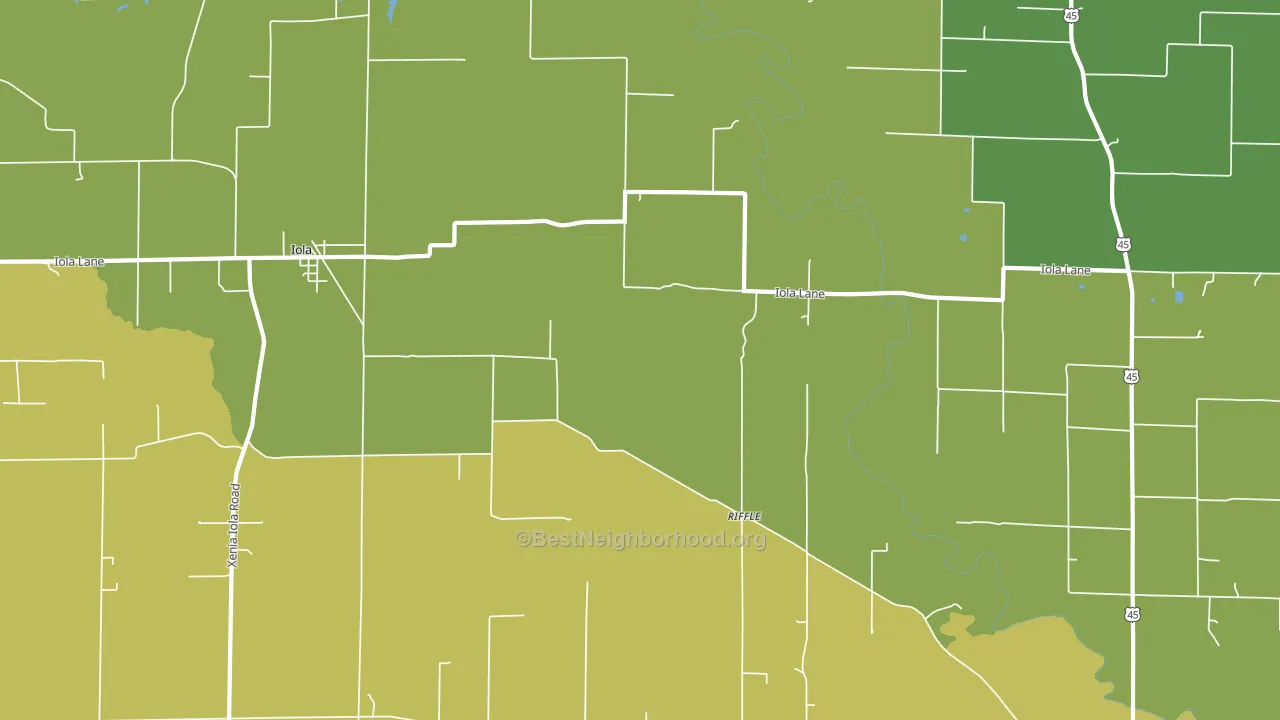 Riffle, IL block-group voter-turnout map