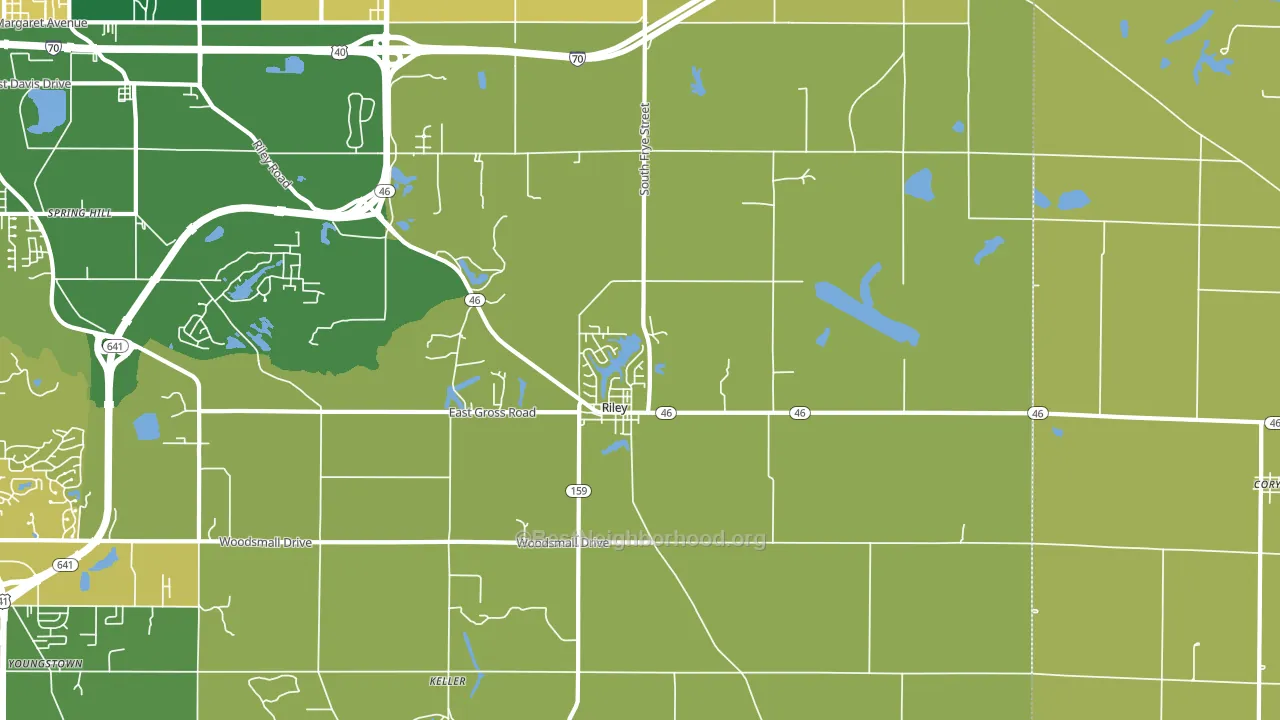 Riley, IN block-group voter-turnout map