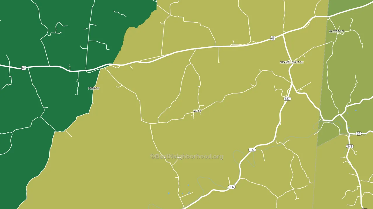 Riley, KY block-group voter-turnout map
