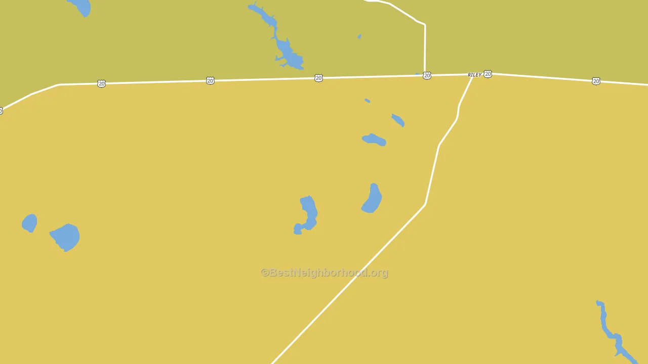 Riley, OR block-group voter-turnout map