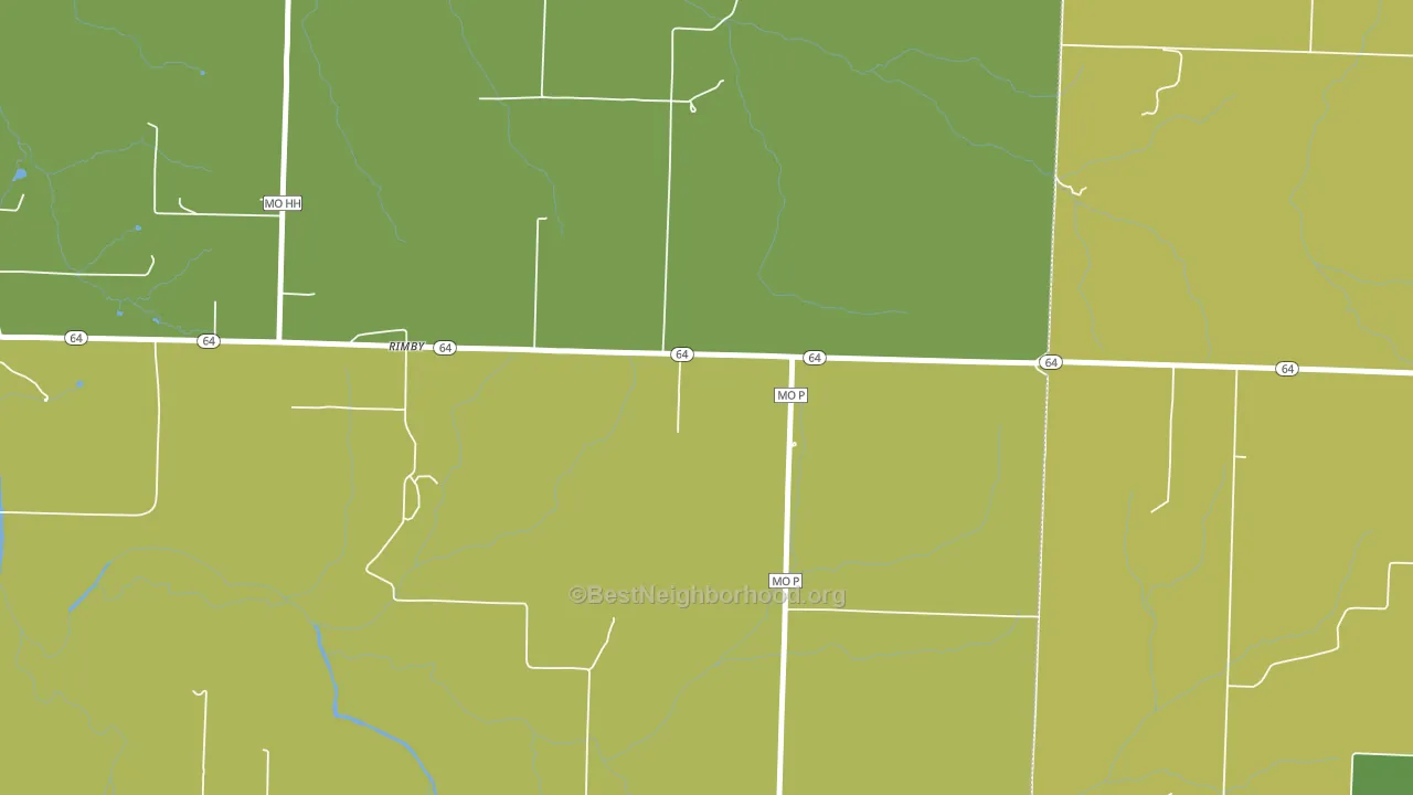 Rimby, MO block-group voter-turnout map
