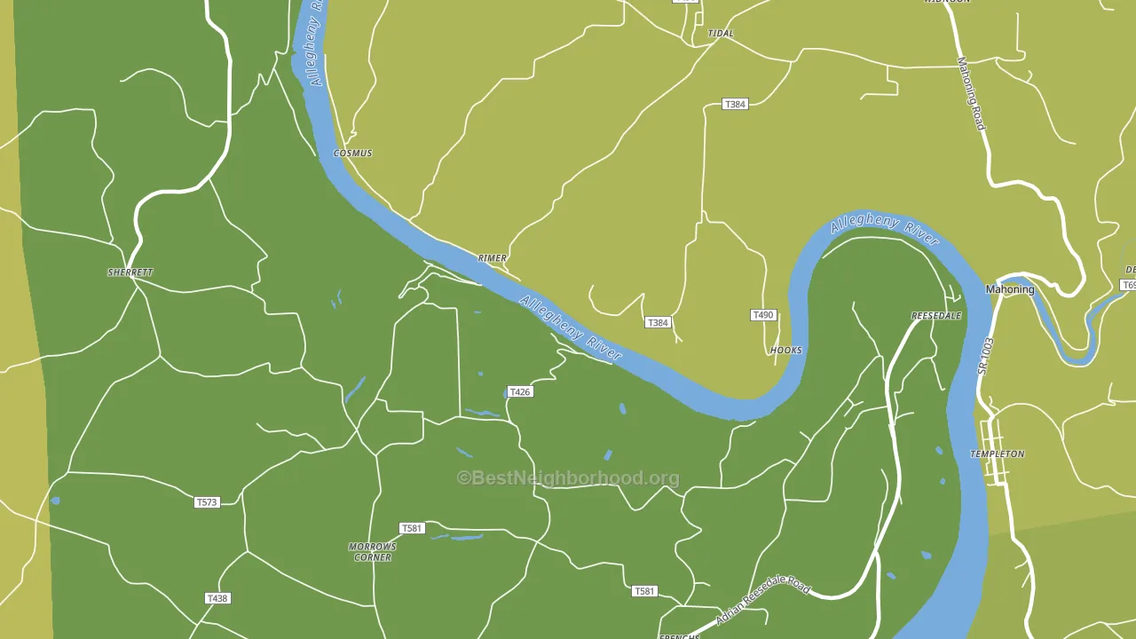 Rimer, PA block-group voter-turnout map