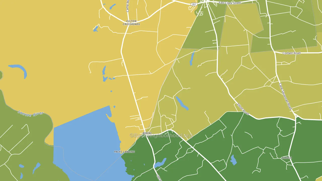Rimini, SC block-group voter-turnout map