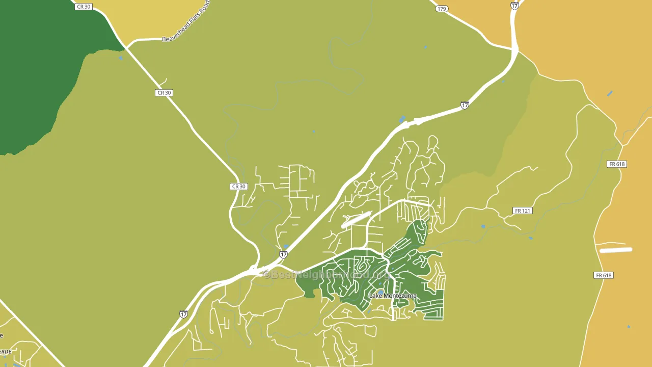 Rimrock, AZ block-group voter-turnout map