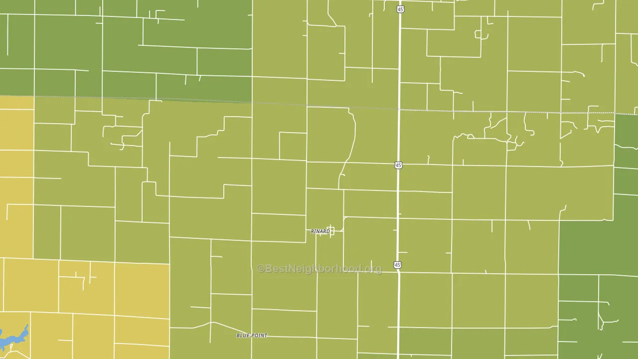 Rinard, IL block-group voter-turnout map