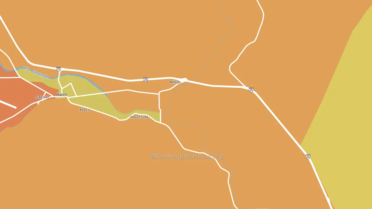 Rincon, NM block-group voter-turnout map