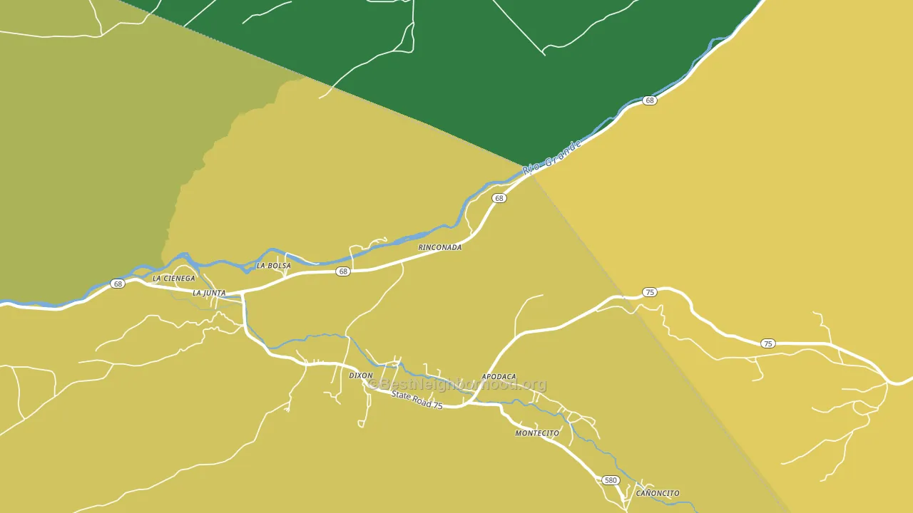 Rinconada, NM block-group voter-turnout map