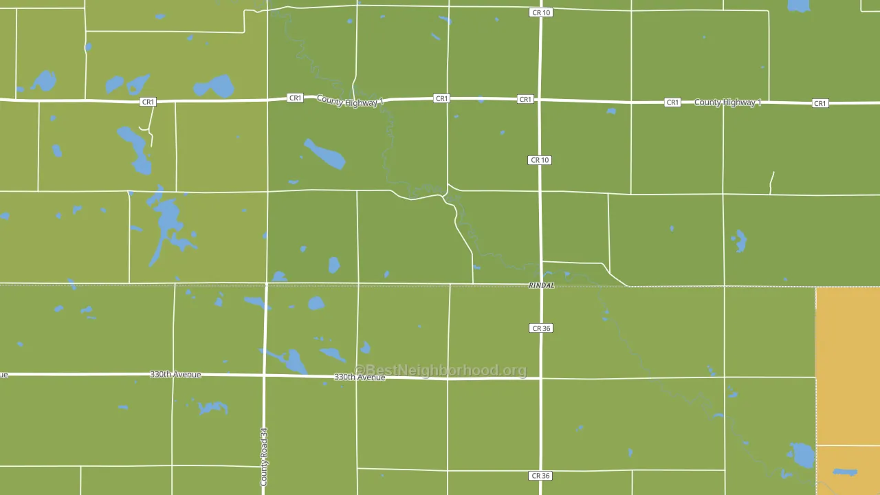 Rindal, MN block-group voter-turnout map